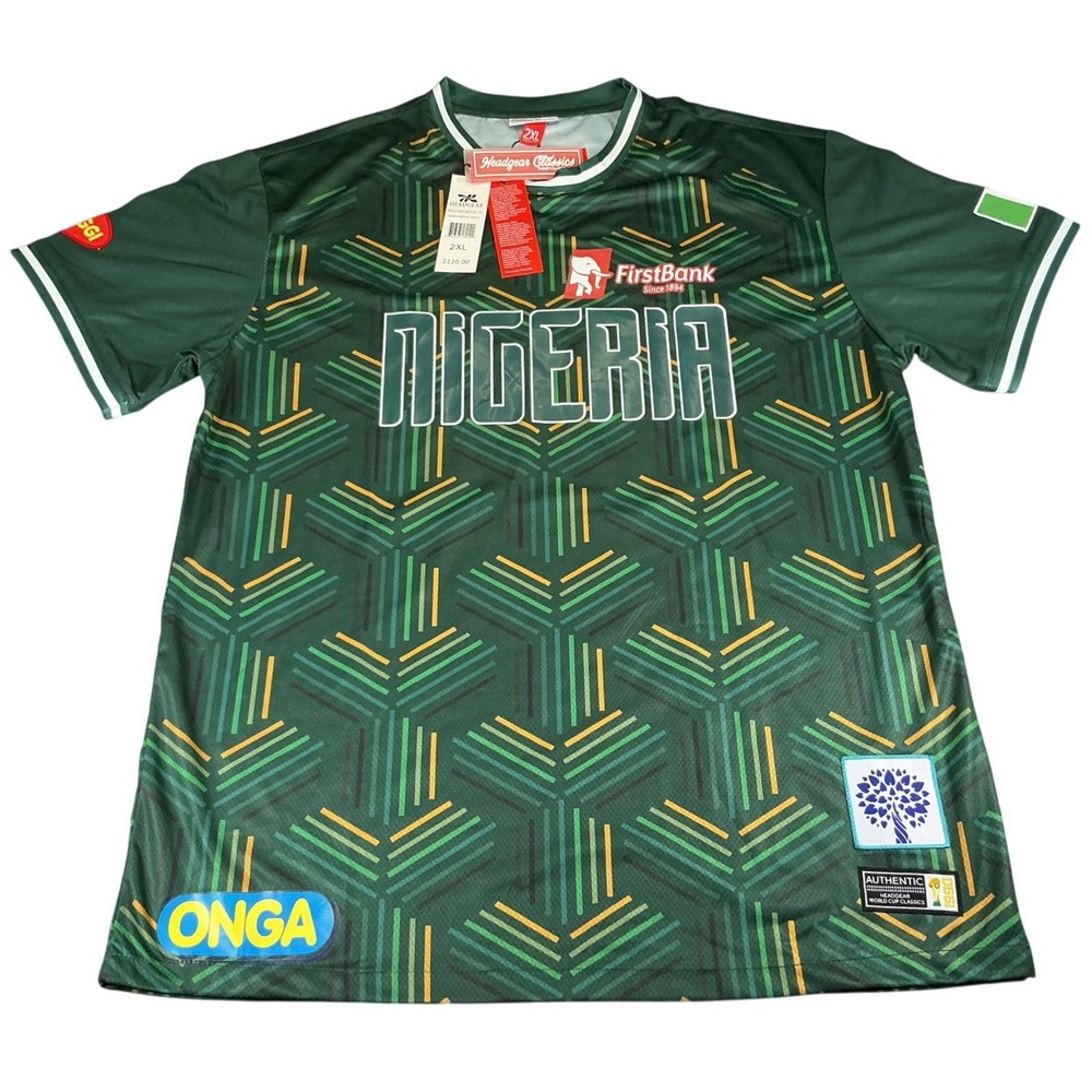 Headgear Classics Nigeria Soccer Jersey #23 Green World Cup Style 2XL NWT